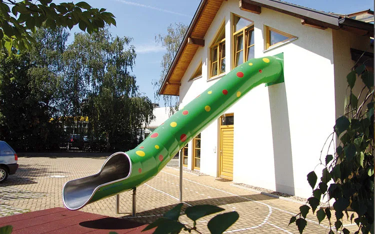 Safety Stainless Steel Slide Shopping Mall Customizable Stainless Steel Slide Indoor Outdoor Playground Equipment for Sale