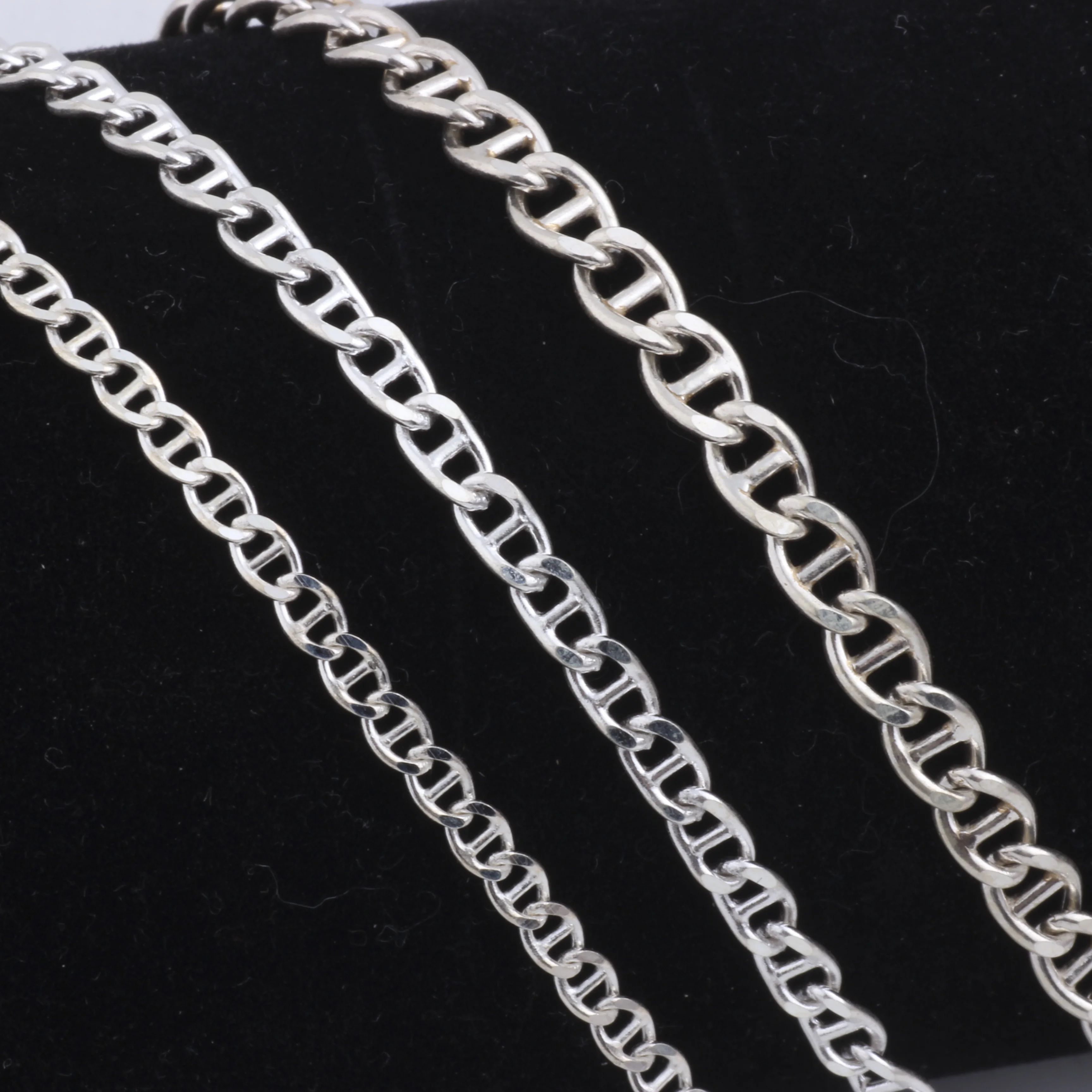 1m Permanent Jewelry Chain Multi Size For Choice S925 Sterling Silver Marine Chain Anchor Chain For DIY Necklace Bracelet Making