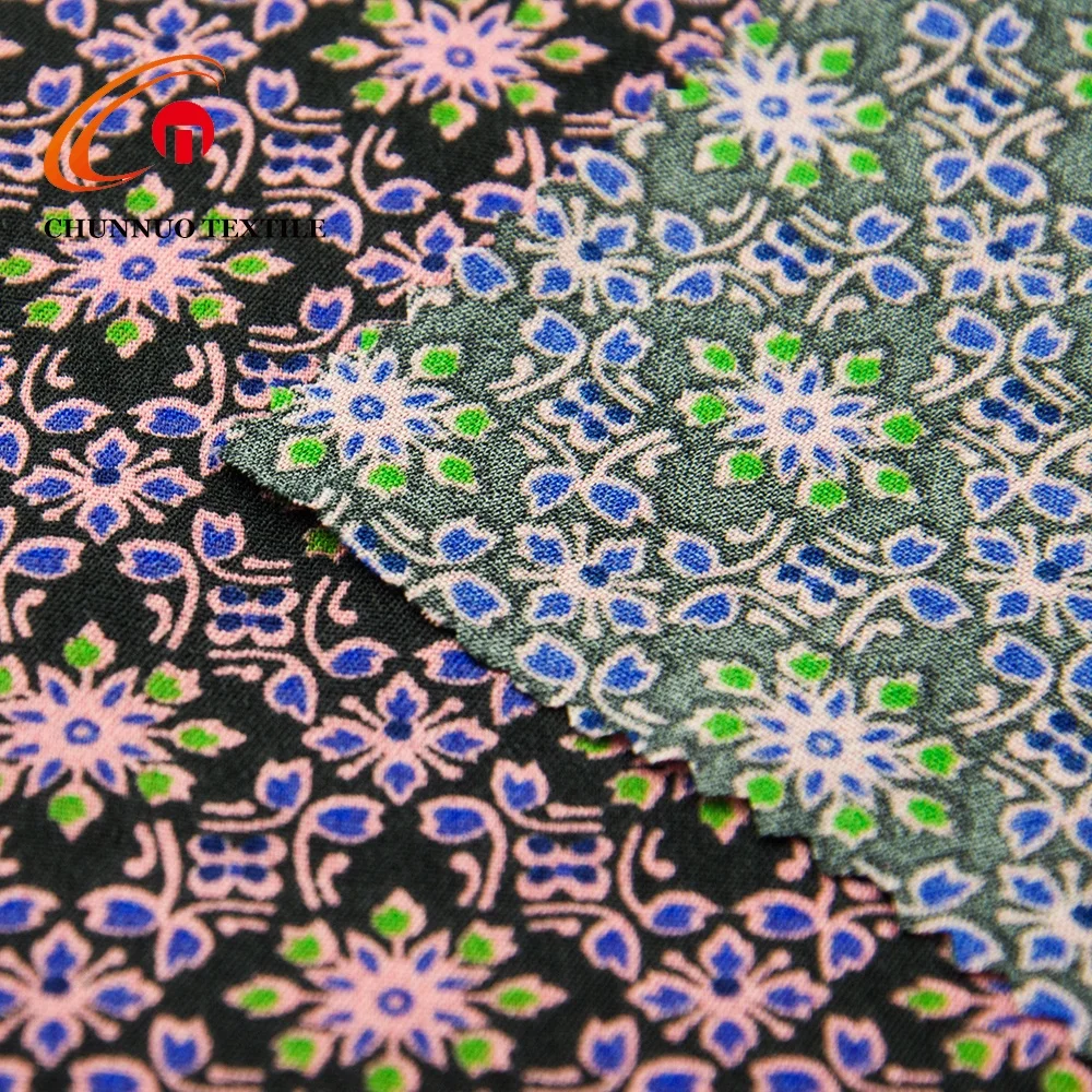 Shaoxing CHUNNUO 100 Polyester Fabric wool chiffon fabric with high quality and cheap price for Garment