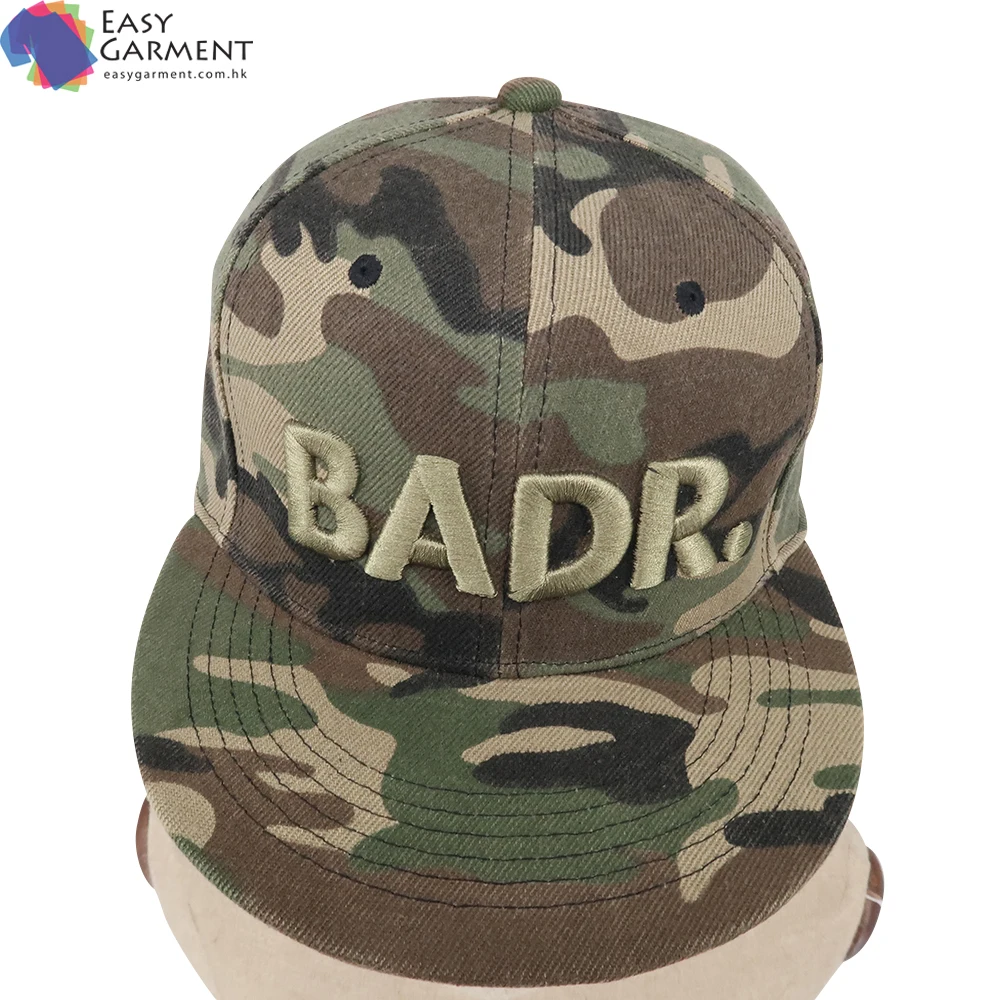 online shopping Adjustable 3D Embroidered velvet camo uniform baseball cap hat with straps