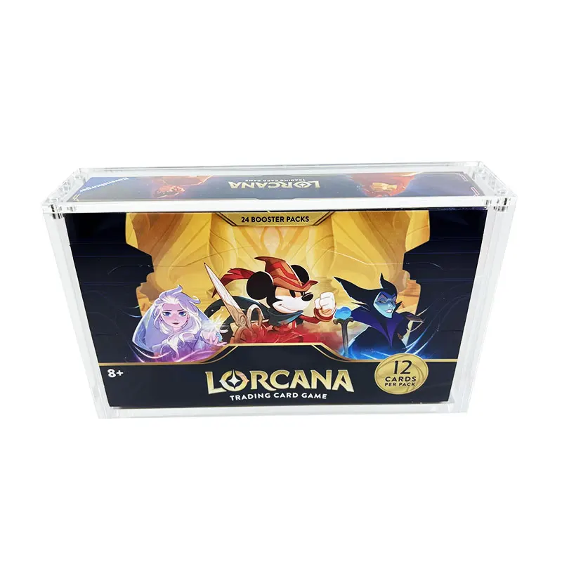 Lorcana Booster Box The 1st Chapter Quality Grade Fits UV protection Acrylic Booster Box Display Case Box Display