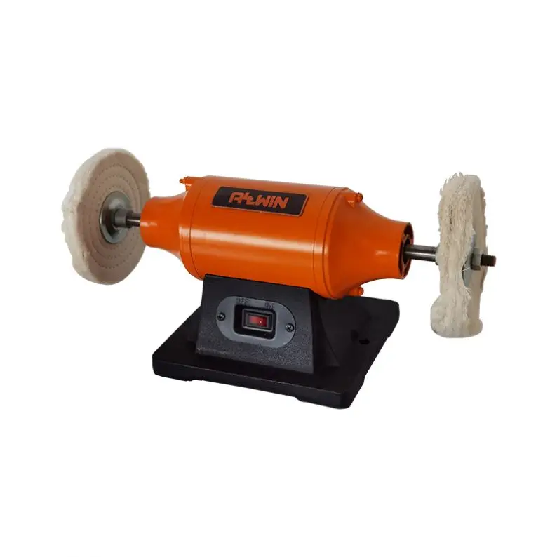 Allwin 370w powerful motor long shaft distance electric benchtop polisher heavy duty buffing machines