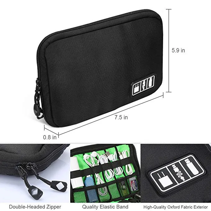 Travel Organizer Small Gadgets Storage Bag USB Cable Charger Mobile Phone