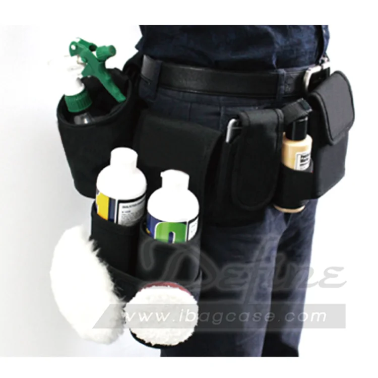 Custom Adjustable 600D Oxford Heavy Duty Detailers Toolkit Detailing Belt Bag Car Cleaning Belt
