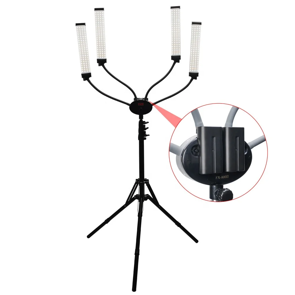professional audio video &amp lighting four arms battery led video light 90W dimmable home use face beauty equipment (new)