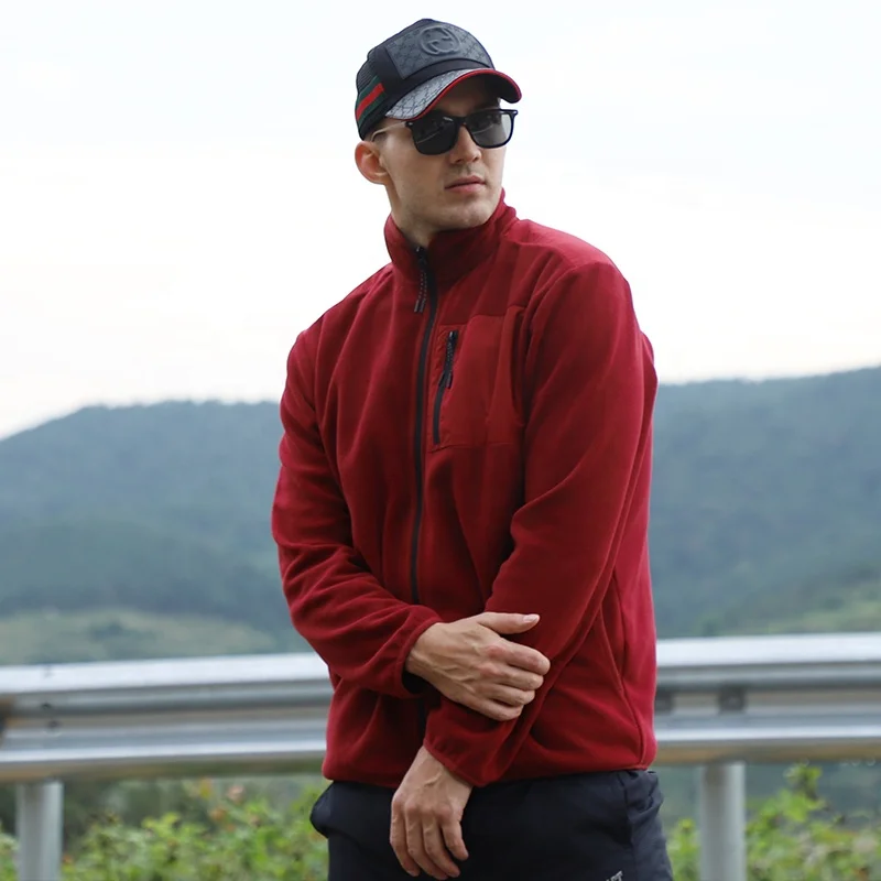 Custom Logo Wholesale Mens Tactical Soft Shell Polar Fleece Jacket Outdoor Mountain Climbing Winter Warm Jacket