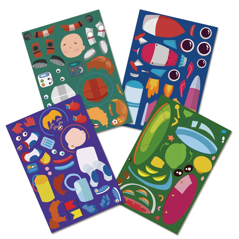 
Factory Cheap Wholesale Make Your Own Stickers, Make A Face Stickers Set Party Favor Stickers for Kids Goodie Bag Filler Rewards 