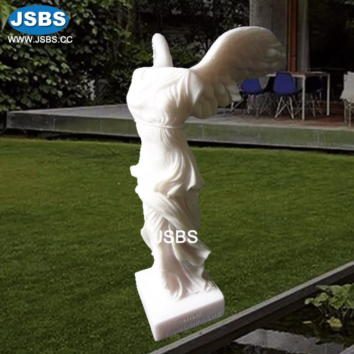 Wholesale Custom Designed Stone Carved White Marble Guardian Angel Sculpture