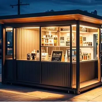 China Cheap Movable Small Container For Portable Container Coffee Shop Used for outdoor kitchen and dining movable design