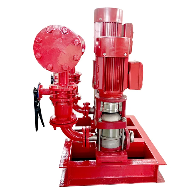 Electric Fire-fighting  multistage centrifugal water pumps system one pump working one pump standby