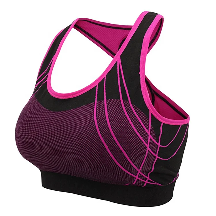 
Womens seamless wire free fitness gym yoga wear sexy sport bra 