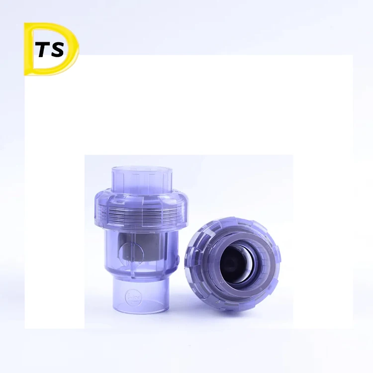 Clear Plastic Check Valve Water  Normal Temperature Wafer Swing Check Valve Transparent Hydraulic Valvula Check