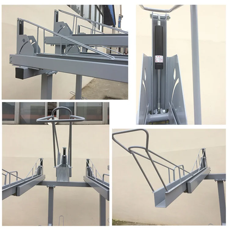 Double decker public freestanding holder bicycle stand two tier bike floor parking rack