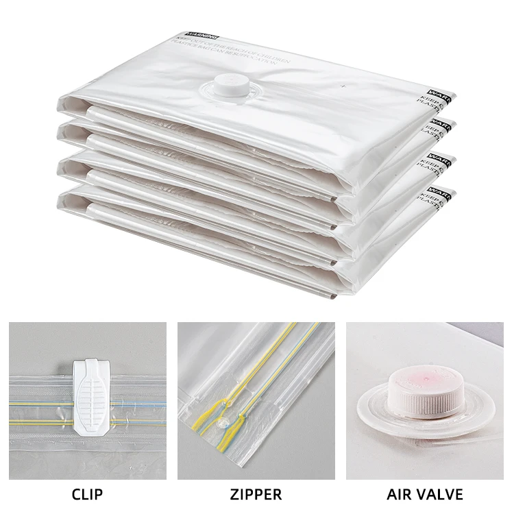 Reusable Space Saver Bags With Pump Vacuum Compression Storage for