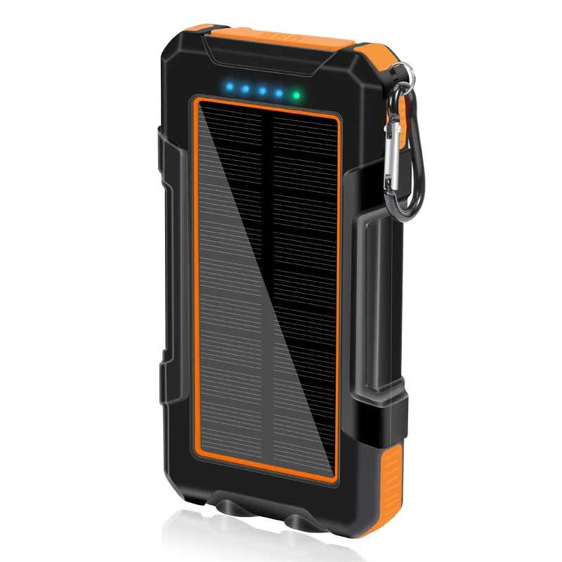 Hotsale Solar Phone Charger Waterproof 20000mah Solar Power Bank Mobile Solar Energy Charger Protable Solar Wireless Powerbank
