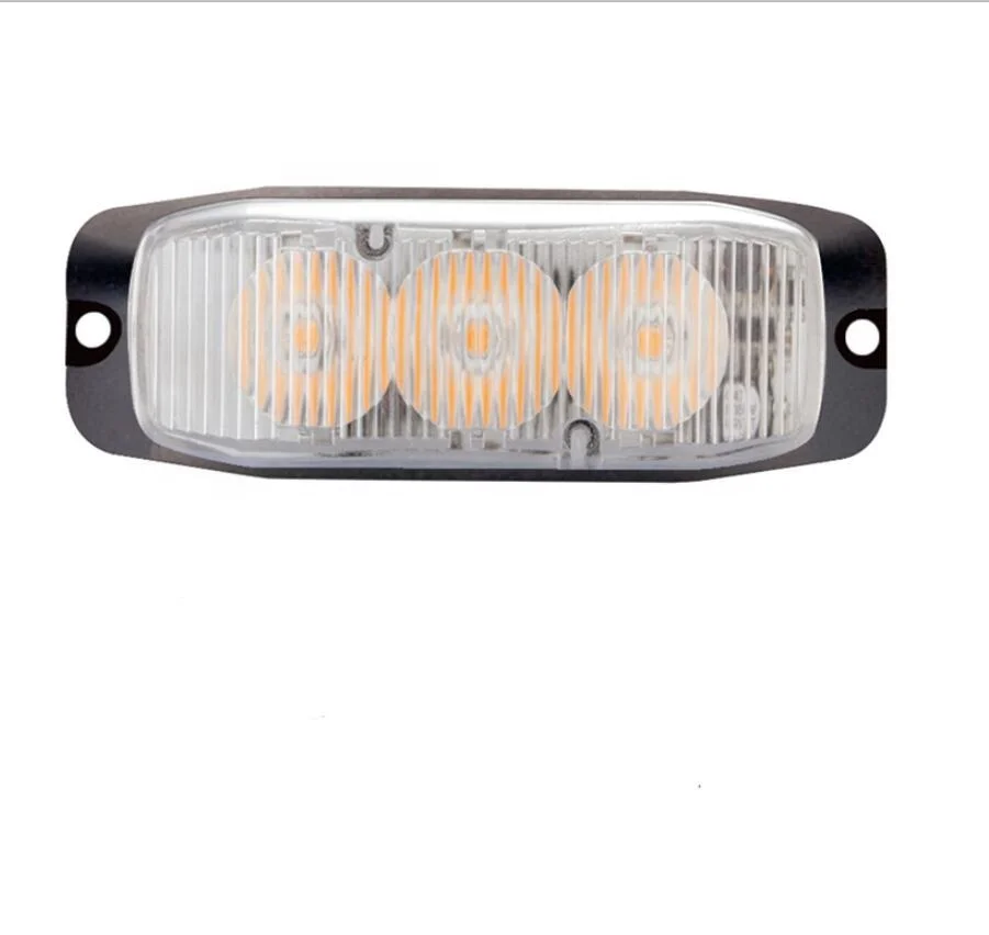 3 led Waterproof LED 12 24 volt Flasher Warning LED Car motorcycle Strobe Flashing Light  LED head light