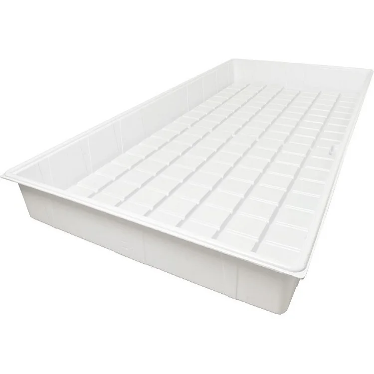 BPA free ABS 4mm thickness white plastic flood drip tray 4x4 hydroponics table trays 4x8