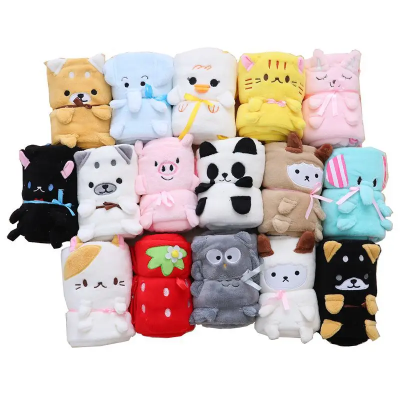 Kids Blanket Wholesale Super Soft Luxurious Plush Blanket Microfiber Flannel Cute Animal Nap Blanket