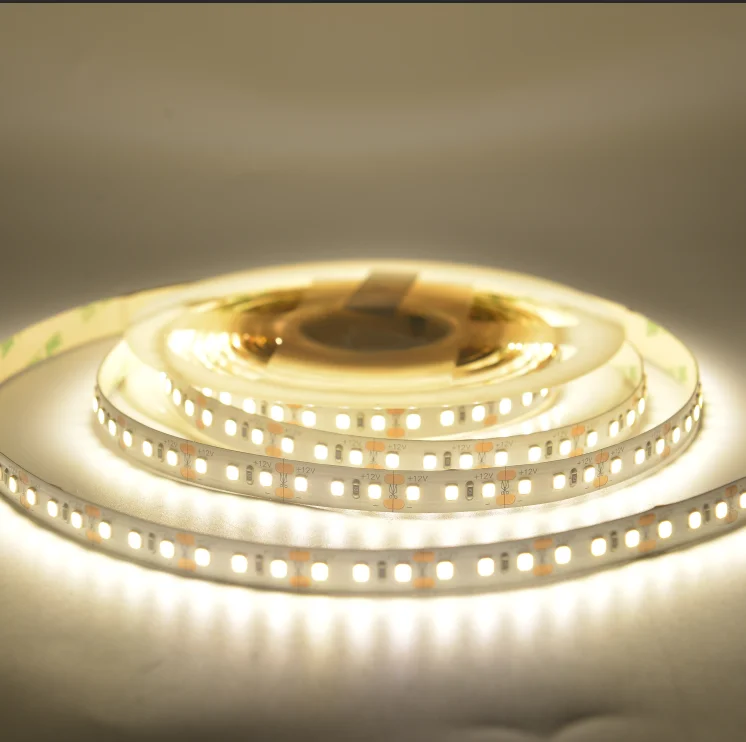 flexible custom color dc12v 24v smd2835 120leds 5m indoor ip20 cri80 warm cool white 2700k 6500k led strip