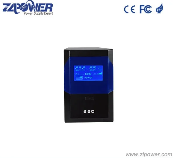 UPS 650va 800va Computer Offline UPS High Quality with LCD Display Power Backup LCD 12V Battery Uninterruptible Power Supply UPS