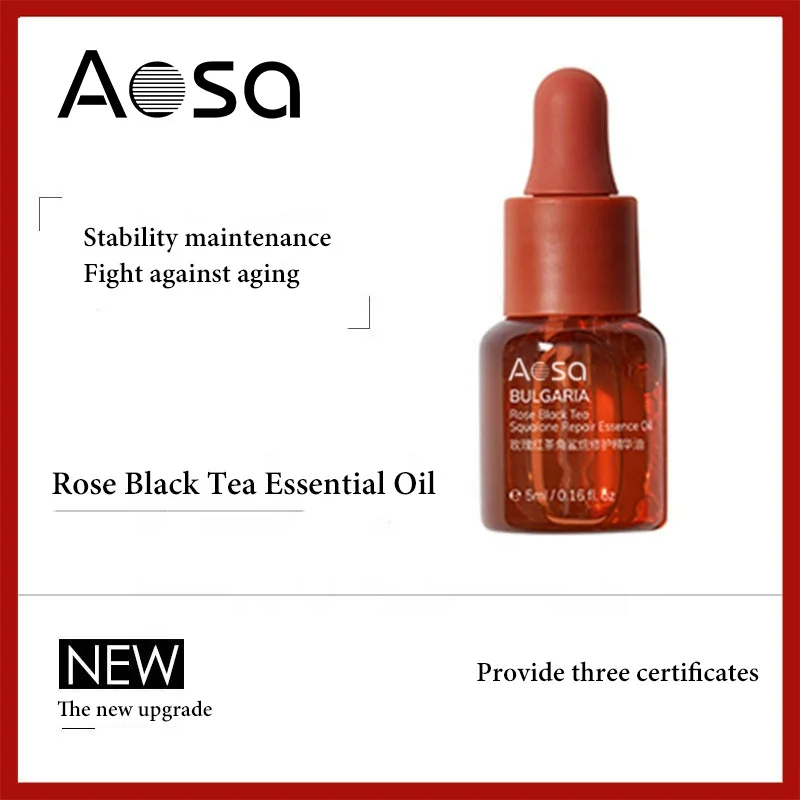 Hyaluronic Acid Liquid Anti Wrinkle Black Tea Yeast Extract Serum 28 Ml Moisturizer Hydrating Flower Rose Essence