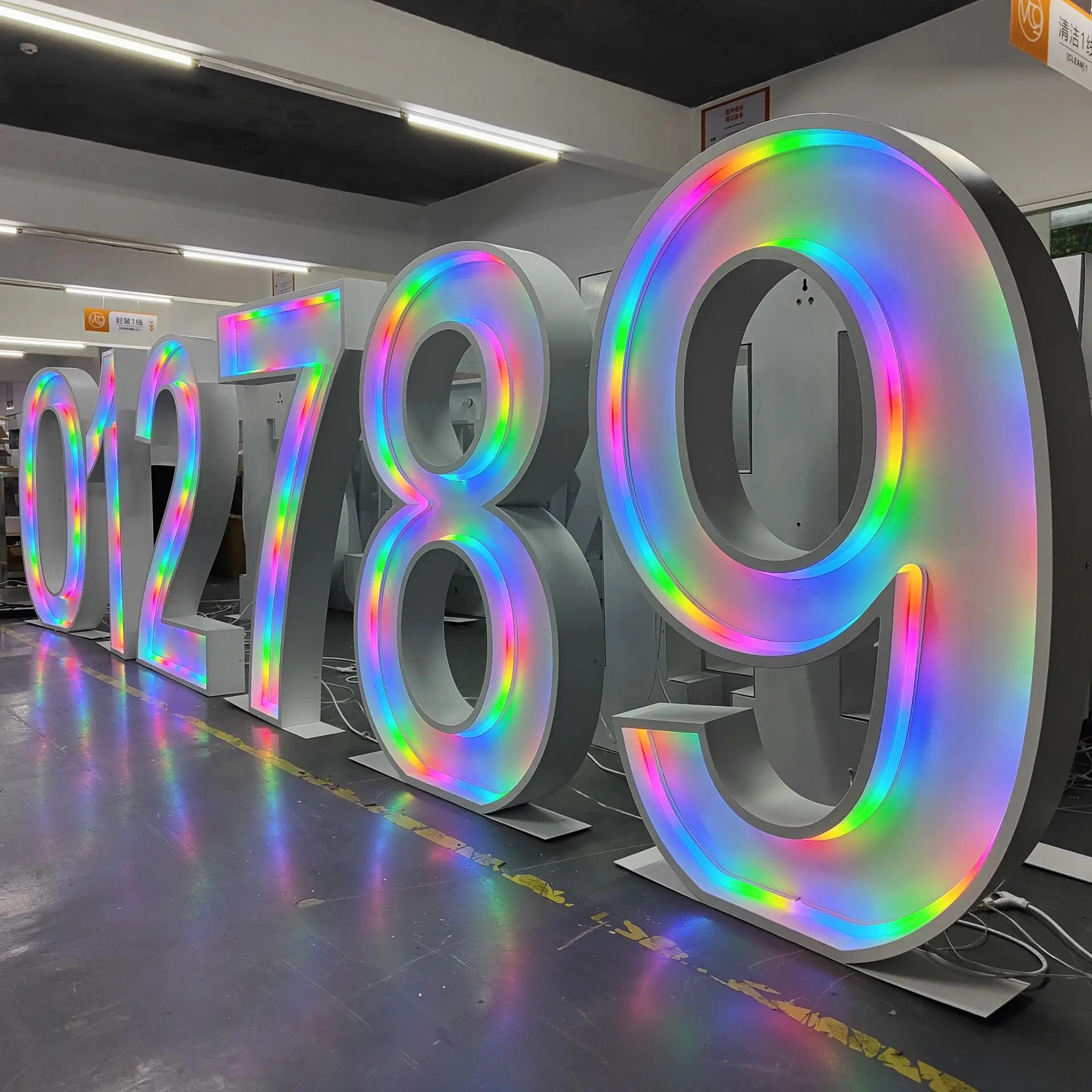 Beautiful metal font Bright neon lights 3ft 4ft Golden 5ft Baby 3ft Metal Big For Party With Lights Cheap Marquee Letters