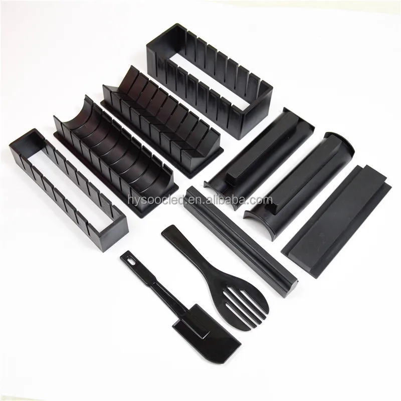 11 Pieces No Stick Professional Sushi Making Kit Eco Friendly Kitchen Tray Customized Tools Box Logo Packing Unit Pcs