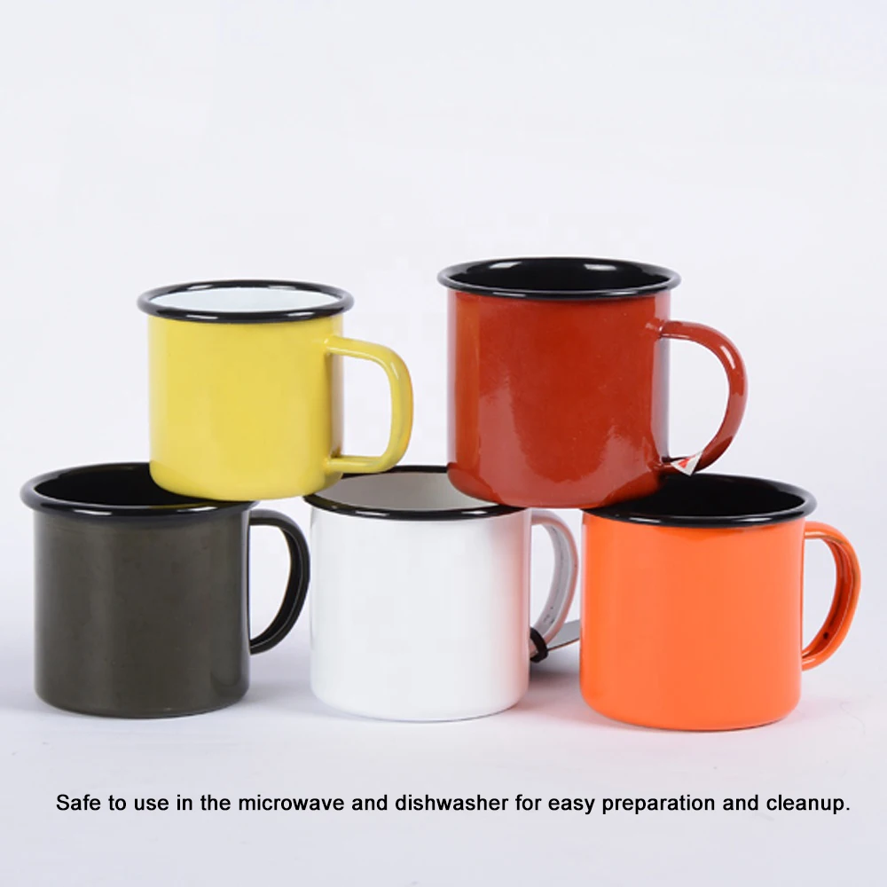 Enamel Mug Quality Fine Vintage Souvenir Enamel Coffee Cup Enamelware Custom Camping Campfire Mug Retro Mug Wholesale OEM/ODM