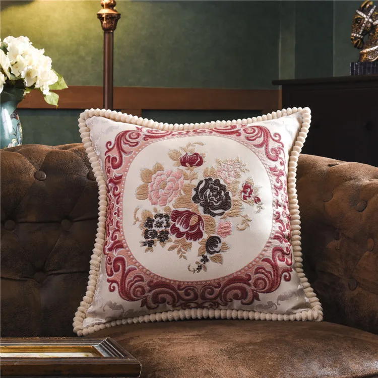 High Quality Throw Pillow Sofa Bed 45cm x 45cm Square Jacquard Cushion Pillow