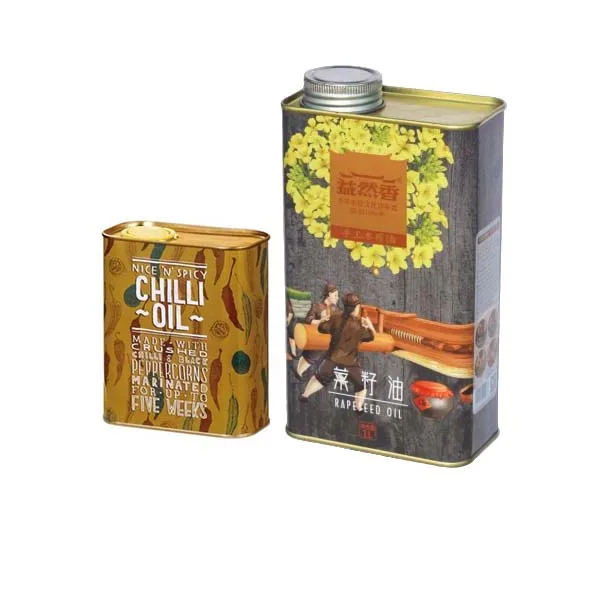 OEM/ODM Metal Olive Oil Cans Manufacturer 500ml Round Tins 4L Square Oil Tin Can High Quality Food Grade