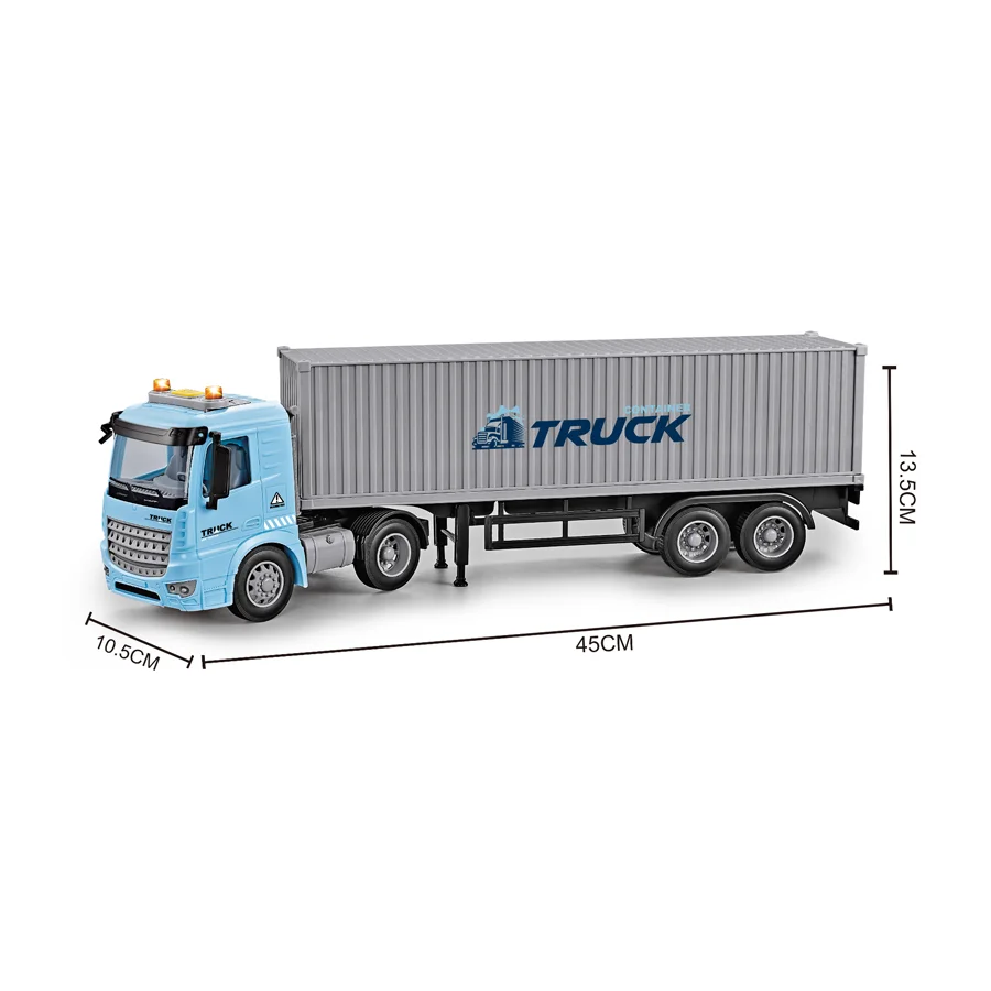 Diecast Pull back Boys Toy Truck and Trailer Container Truck Car Vehicle Toys Hauler Kids Truck