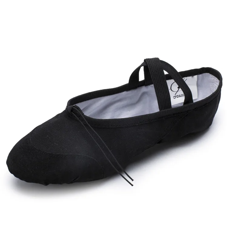 
Black custom ballet shoes canvas ballet dance shoes men 