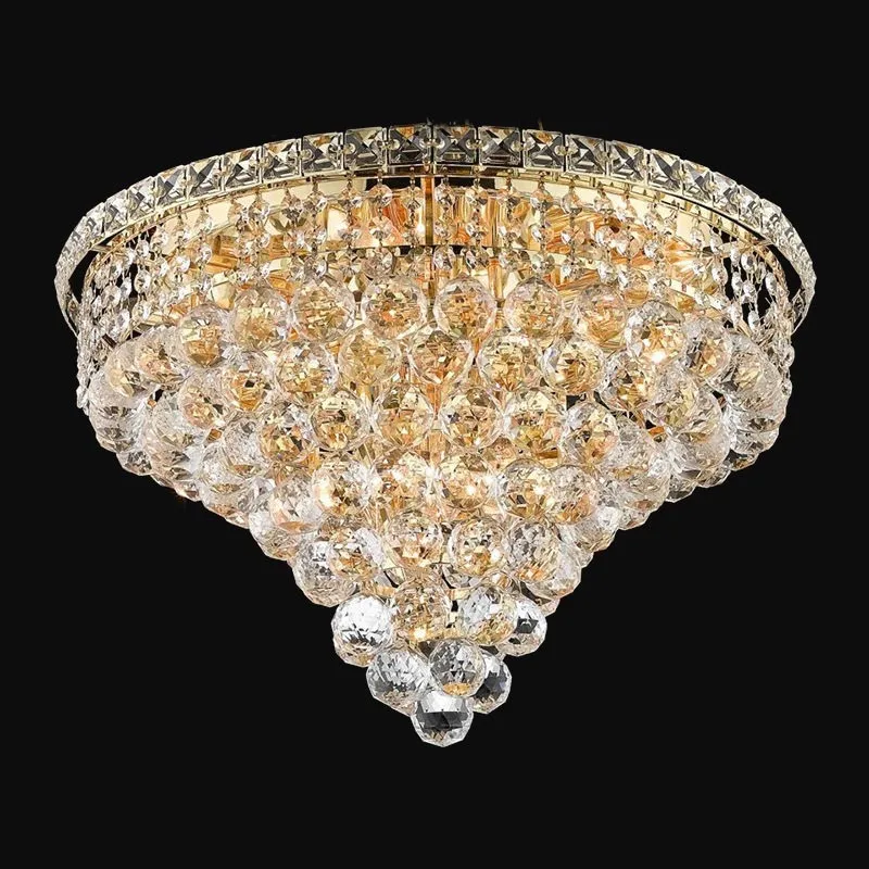 2023 news crystal chandelier modern gold chandelier for villa living room hollow hotel lobby