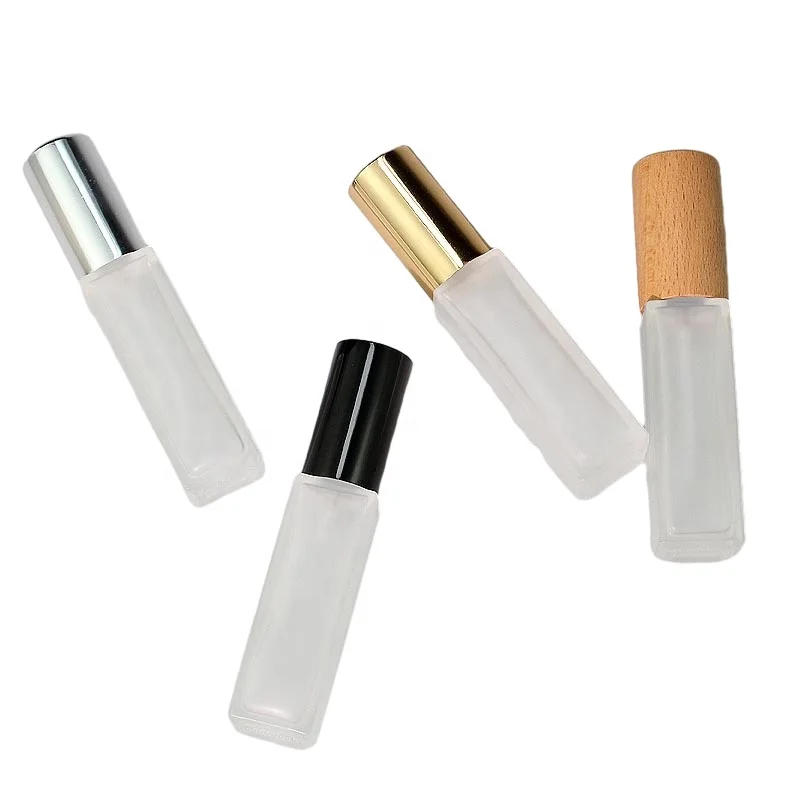 5ml 10ml 15ml 20ml Superior Quality Auto Perfume Bottle Aroma Bottle Frosted  Glass Perfume Empty Bottle With Wooden Lid