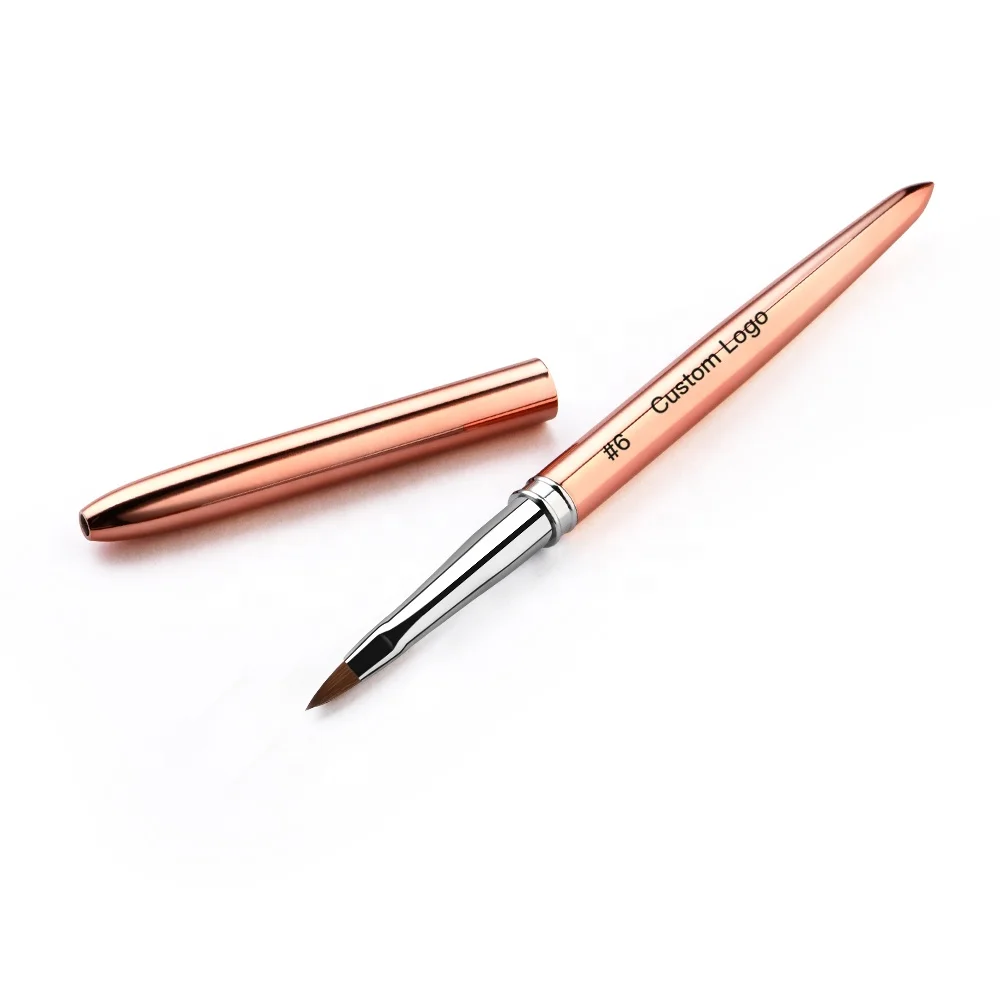 Customized Logo 3D Brush Kolinsky #2/4/6 for Flower Nail Supplies Pincel Acrylic Pure Kolinsky Professional
