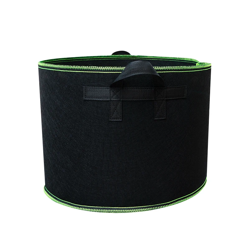 Custom Size Fabric Non Woven Biodegradable 5/10/20/100 Gallon Heavy Duty Felt Vegetable Green Nursery Plant Growing Bags
