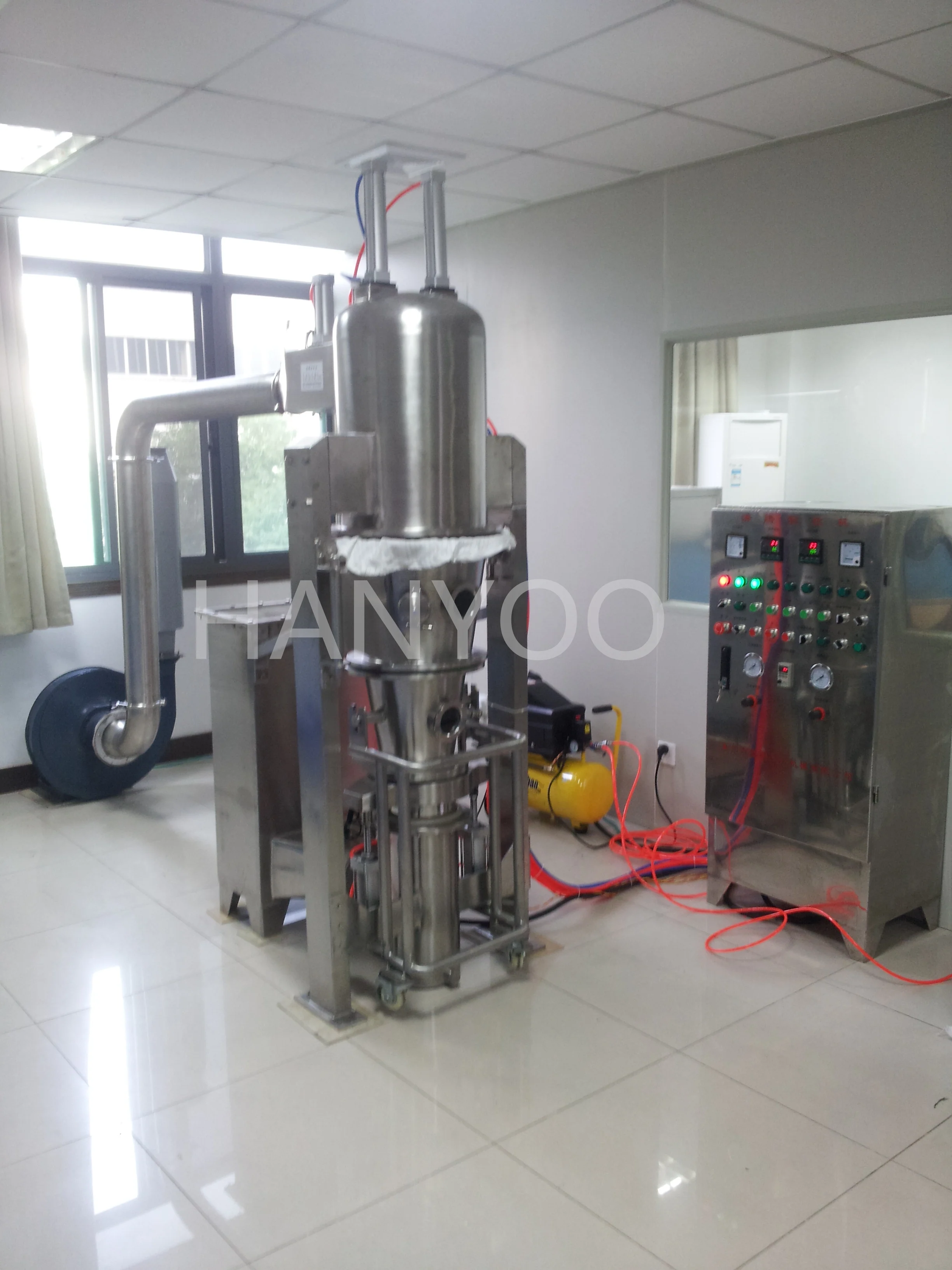 GHL Series One Step Fluid Bed Granulator High Speed Rapid wet Mixing Fluidized Fluid Bed Dryer Rranulator Machine