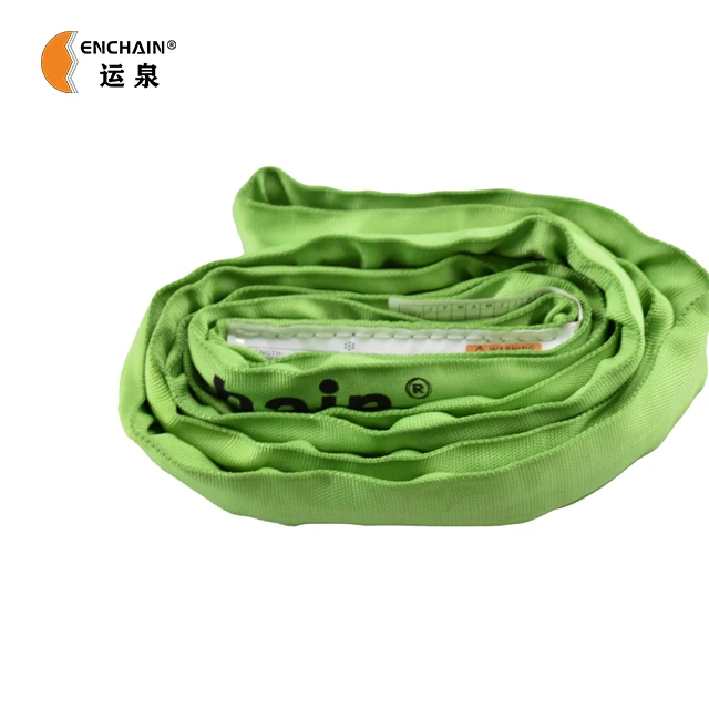 Enchain Heavy Duty 6000lbs 3000 kg Polyester Yarn Soft Endless Webbing Round Sling