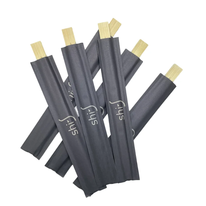Eco-friendly Wholesale Price Natural Bamboo Twin Chopsticks Sushi Stick With Paper Package