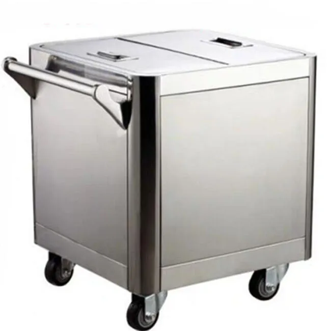 Прямая продажа с фабрики колесные мобильные нержавеющая сталь 50 кг муки машина рисовой муки автомобиля ручной тип пуш-ап сахарная пудра для хранения автомобиля цена