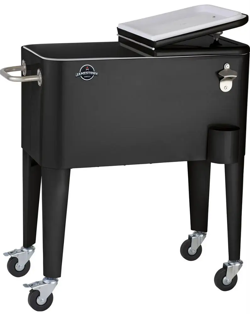 60QT  Cooler Box for Golf Cart,Beverage Cooler Push Cart with Wheels