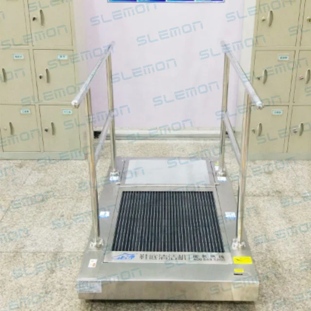 Factory Wet cleaning sanitizing shoe sole cleaner stainless steel food class with belt brush suit for kinds of shoes