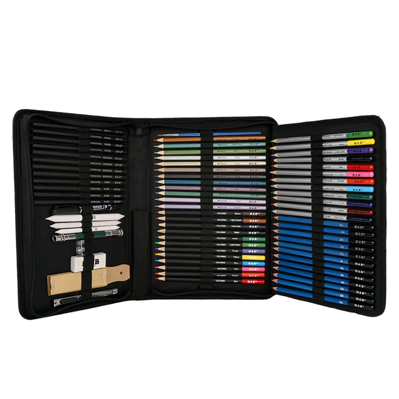 42 Pack Eco-Friendly Sketching Pencil Set, Artist Color Pencil Set, Drawing Pencil Colour Set for Artists Adults Teens Beginner