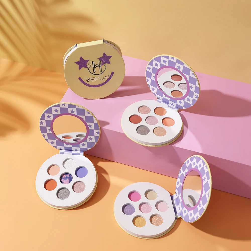 ODM/OEM Long Lasting Eye Makeup 7 Shades Eye Color in Matte Shimmer Satin and Glitter Finish Hypoallergenic Eyeshadow Palette