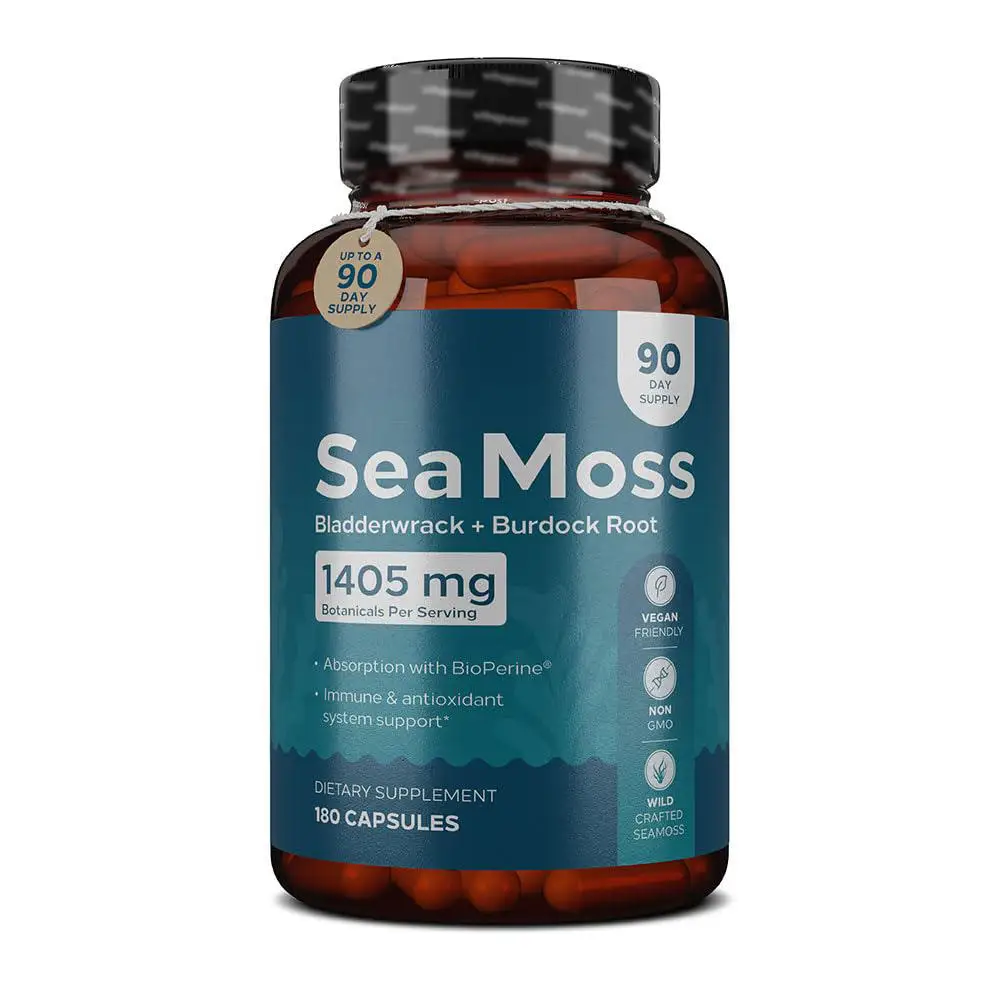 Oem Odm Private Label Fabrikanten Veganistische Zee-Mos-Капсулы Ashwagandha pilen Wildgemaakte Irse Wilde Zee Mos капсула