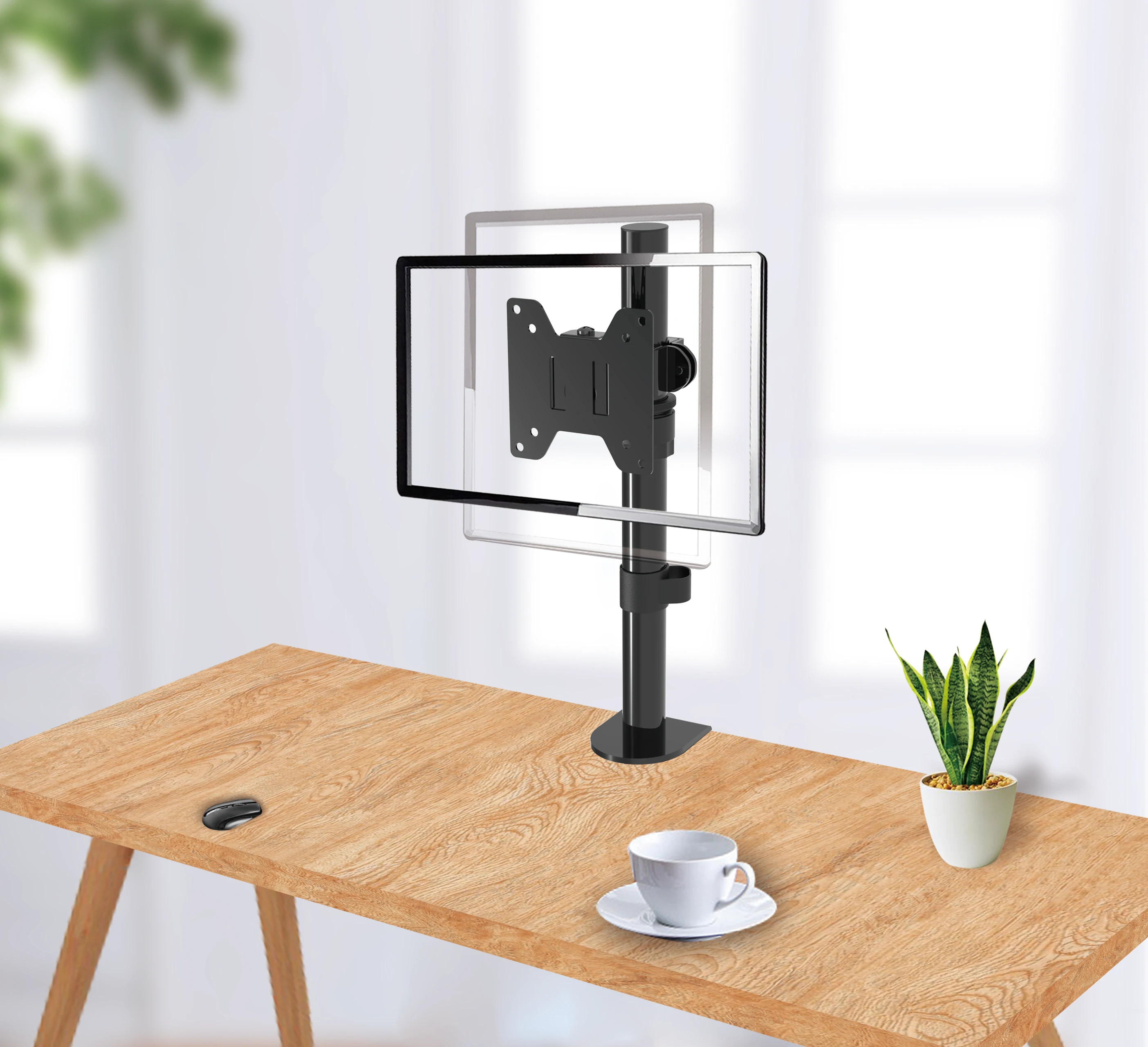 height adjustable rotate LCD desktop monitor mount stand