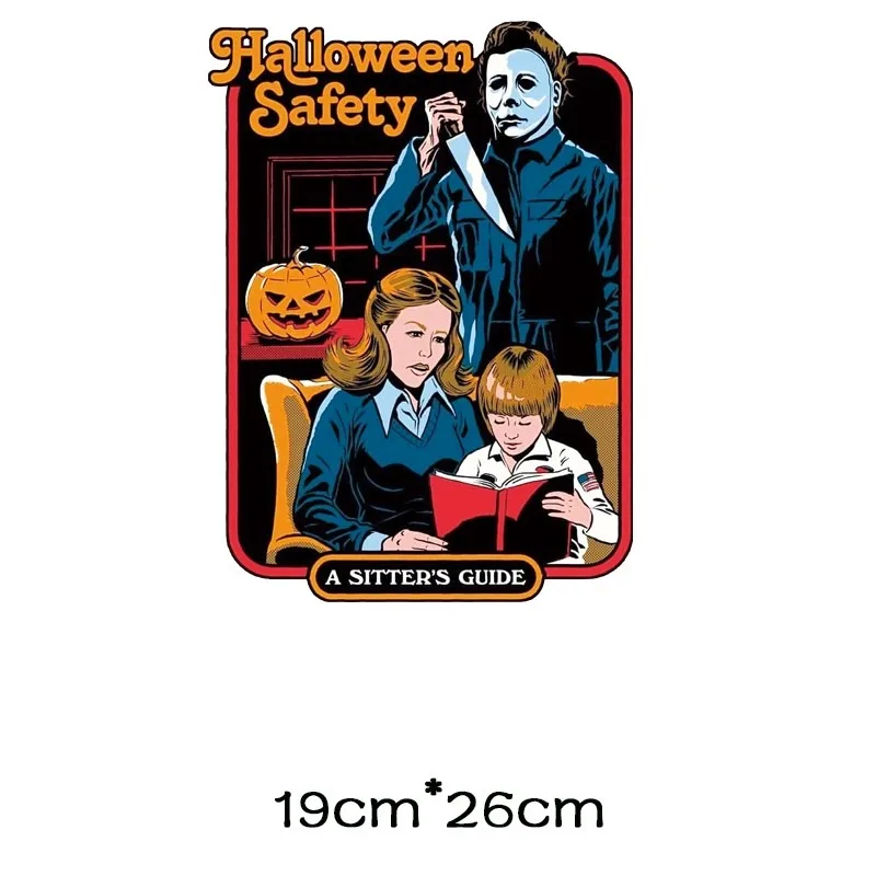 Satan Alien Evil Demon Iron on Patches for Clothing Fantasy World Anime Thermo Transfer Stickers Strips Appliques Custom Patch