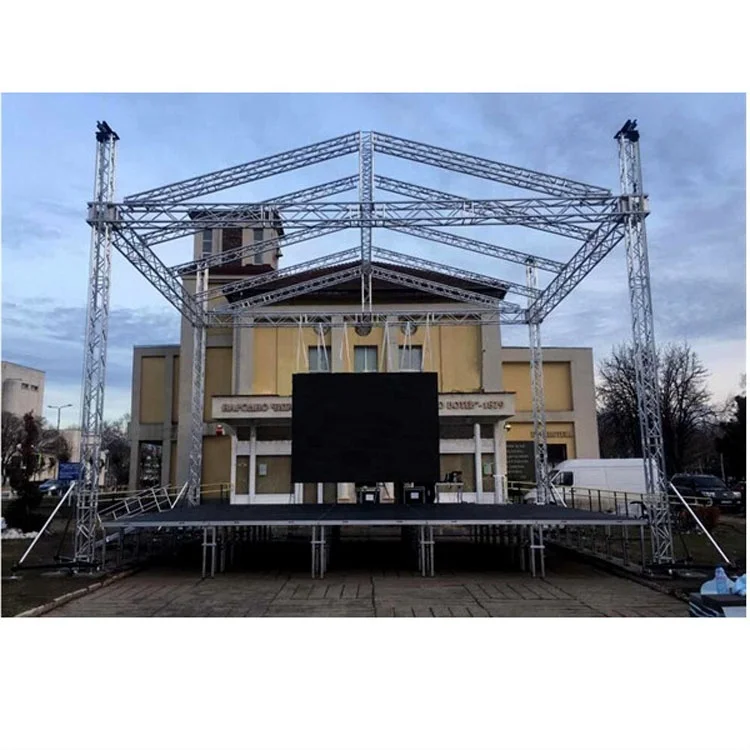 Concert display simple manufacturer wholesale line array speaker truss  square Aluminum Spigot Truss