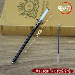 Japanese Metal katana toy demon slayer samurai sword Gel Pen action Figure Simulation Weapon student back-to-school stationery