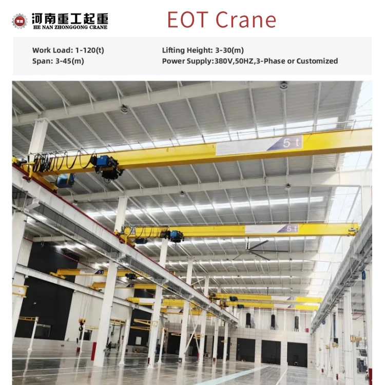 China 1 2 3 5 8 15 ton 20 30 tons 5 meters 20 span multifunction small single beam overhead crane hoist malaysia price